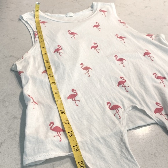 Flamingo Tank Top w Front Tie Waist - Picture 6 of 6